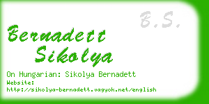 bernadett sikolya business card